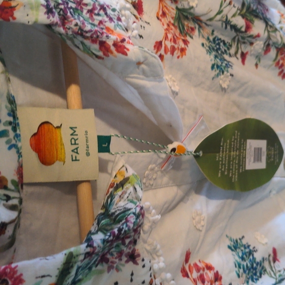 Farm Rio Jumpsuit white floral lace Large - Picture 3 of 8